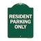 Signmission Designer Series Sign-Resident Parking Only, Green & White Aluminum Sign, 18" x 24", GW-1824-22982 A-DES-GW-1824-22982 - alternate 1
